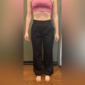 Smart casual high rise comfortable yet chic black wide leg pants